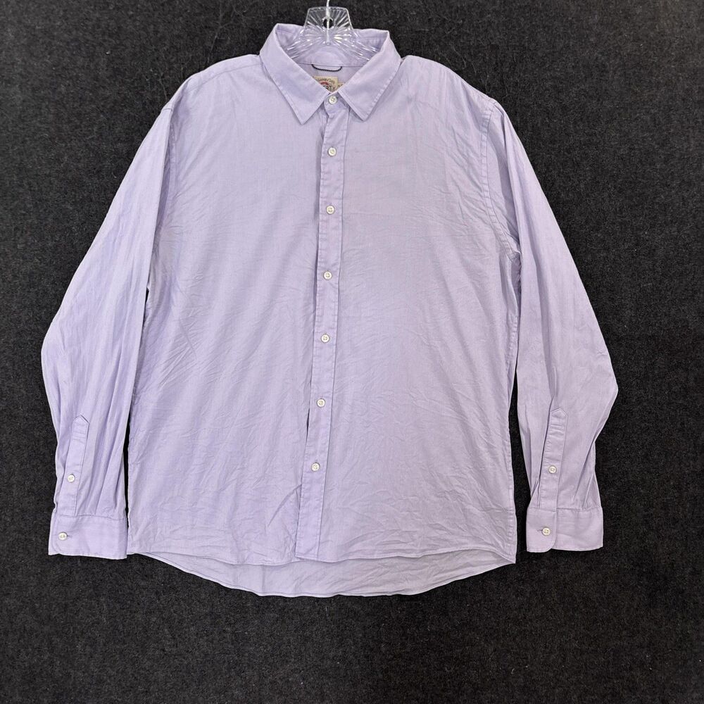 Faherty The Movement Shirt Men's XL Lavender Supima Cotton Stretch Preppy